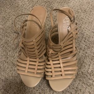 Franko Sarto tan wedges